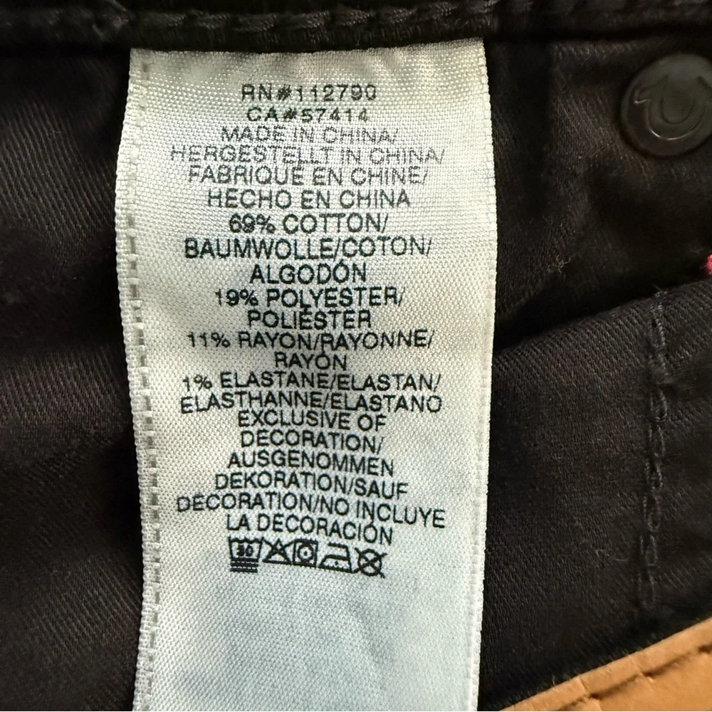 True Religion Rocco Skinny Black Jean 33